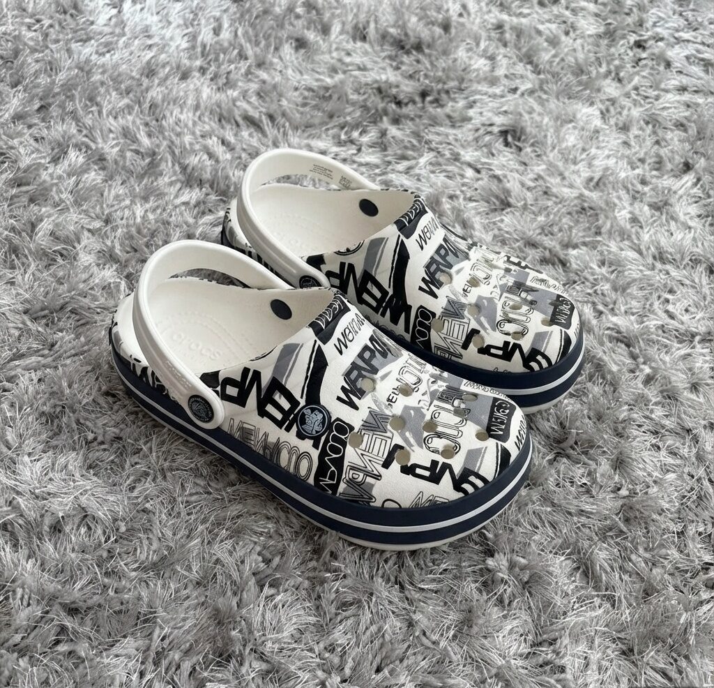 كروكس رجالي ابيض في اسود جيشي COCO07 - الصورة 2